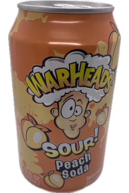 Warheads sour peachy soda 355ml